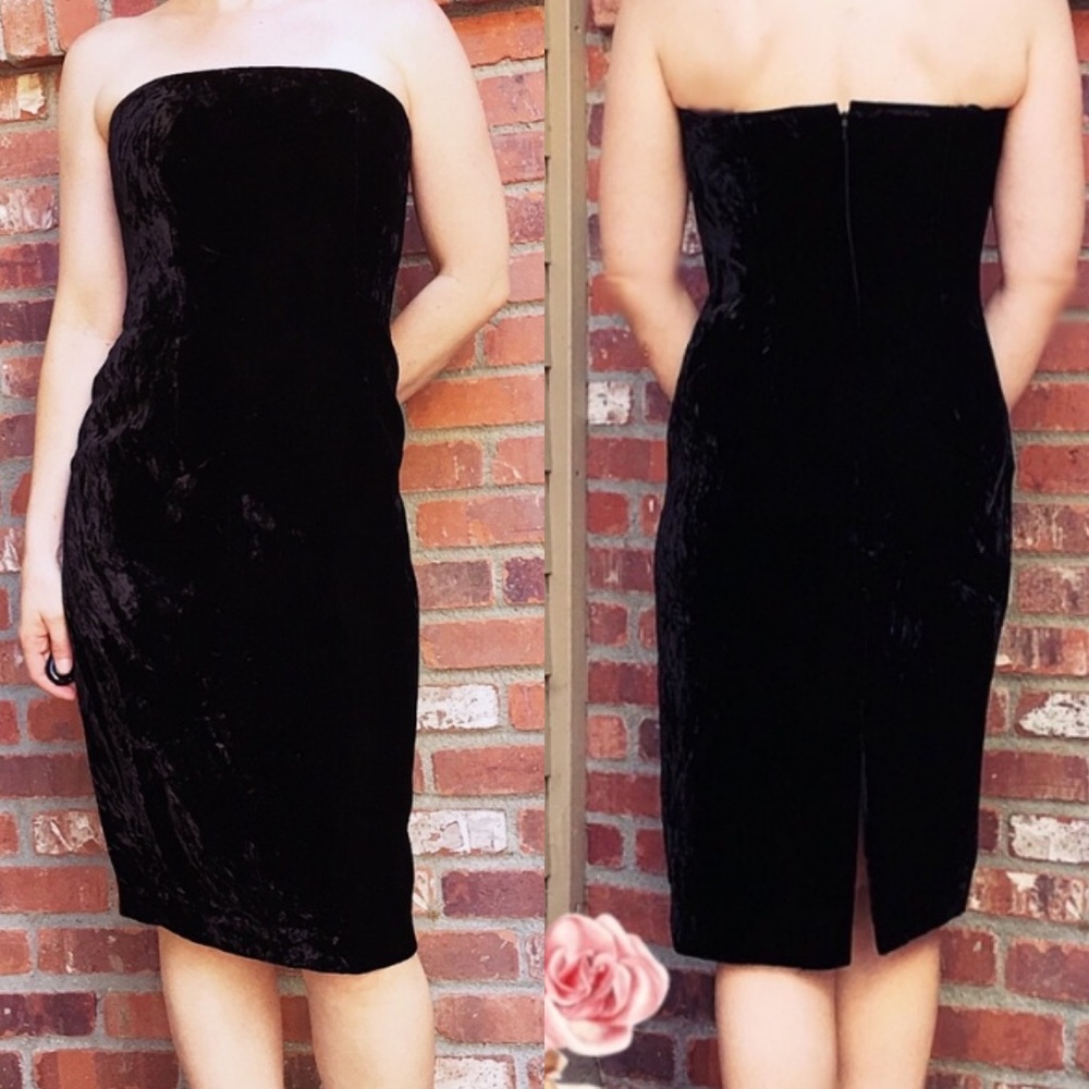 Vintage Carmen Marc Valvo Jacquard Velvet Dress